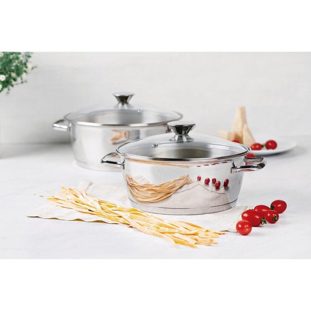 Caçarola Rasa Tramontina Allegra Em Aço Inox Com Fundo Triplo 24 Cm 4,2 L Tramontina - 5