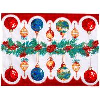 Jogo Americano 2 Pçs Facile Natalino 40x30cm Bolas Laços - 1