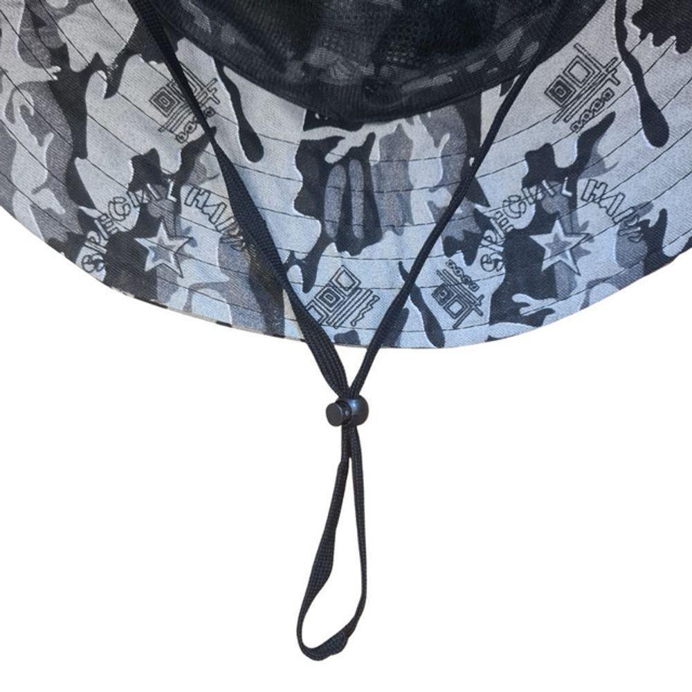 Chapéu Camuflado Australiano Canavieiro Respirável Protetor Solar Pesca Trilha Camping Verde - 5