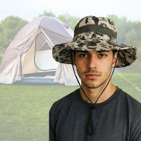Chapéu Camuflado Australiano Canavieiro Respirável Protetor Solar Pesca Trilha Camping Verde - 6