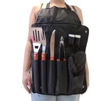 Kit Churrasco Completo Com 8 Peças Utensílios De Inox Com Avental Luva Churrasco Corte Perfeito - 6