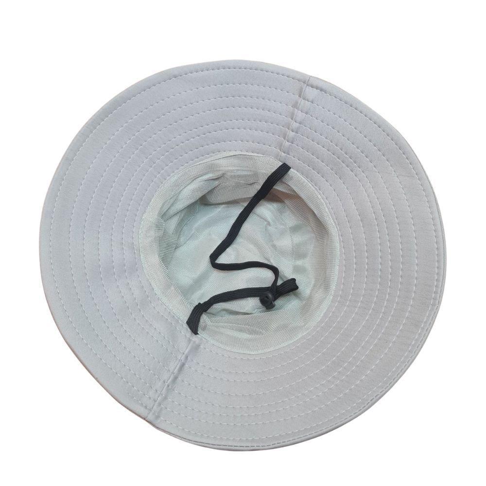 Chapéu Australiano Pescador Canavieiro Respirável Protetor Solar Pesca Trilha Camping Cinza - 2