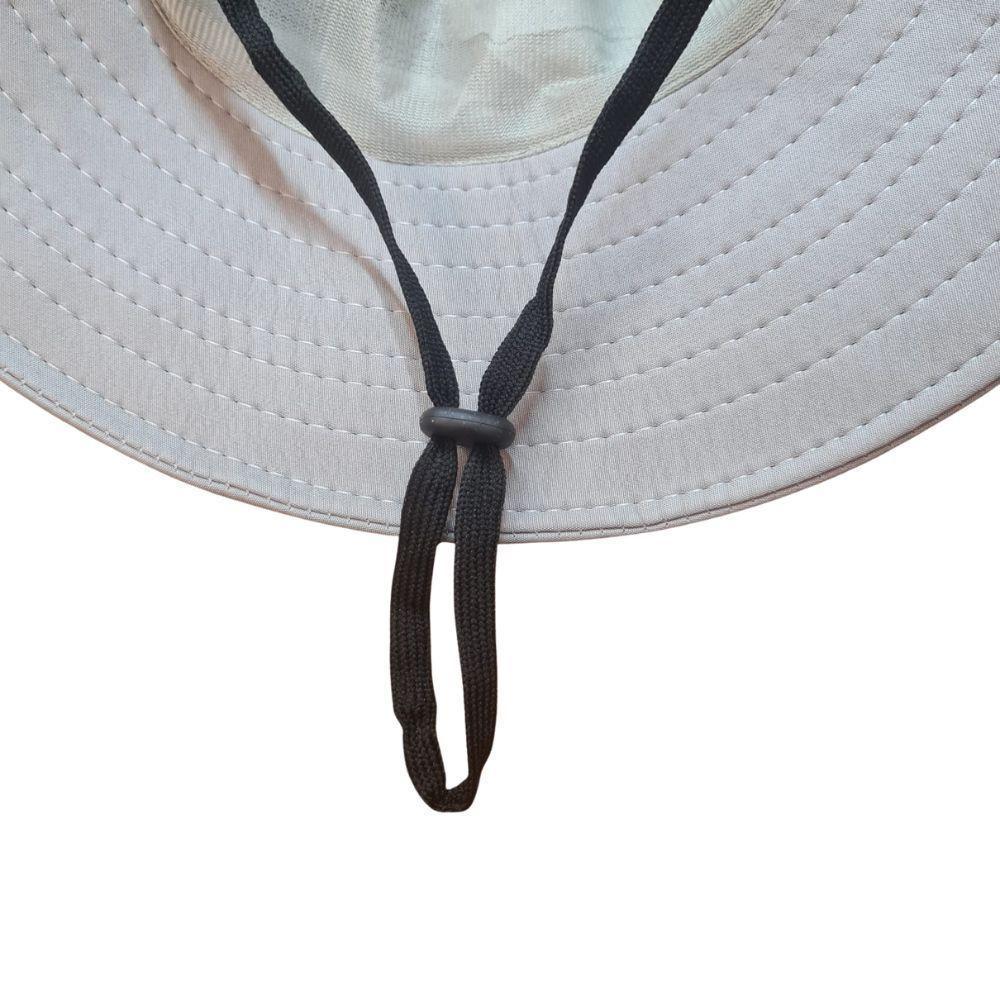 Chapéu Australiano Pescador Canavieiro Respirável Protetor Solar Pesca Trilha Camping Cinza - 4