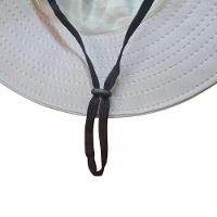 Chapéu Australiano Pescador Canavieiro Respirável Protetor Solar Pesca Trilha Camping Cinza