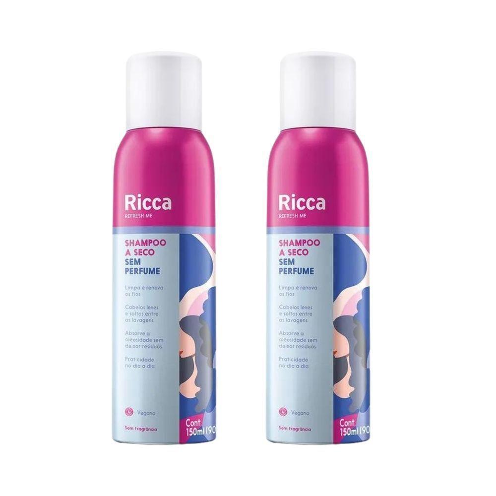 Kit Ricca Shampoo A Seco Sem Perfume 150ml 2 Unidades - 1