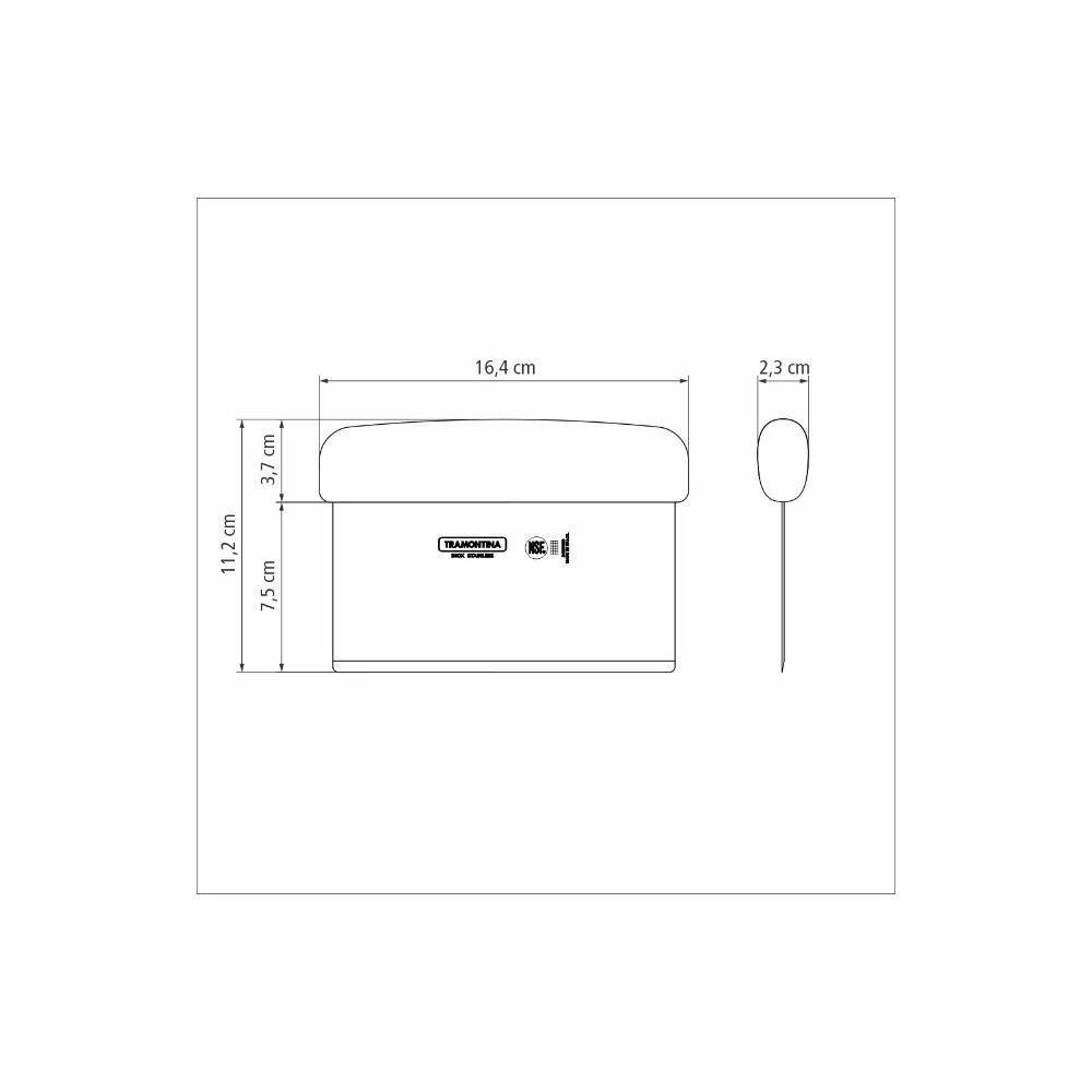 Raspador 4x6 Tramontina Profissional Com Lâmina Em Aço Inox E Cabo De Polipropileno Branco - 8