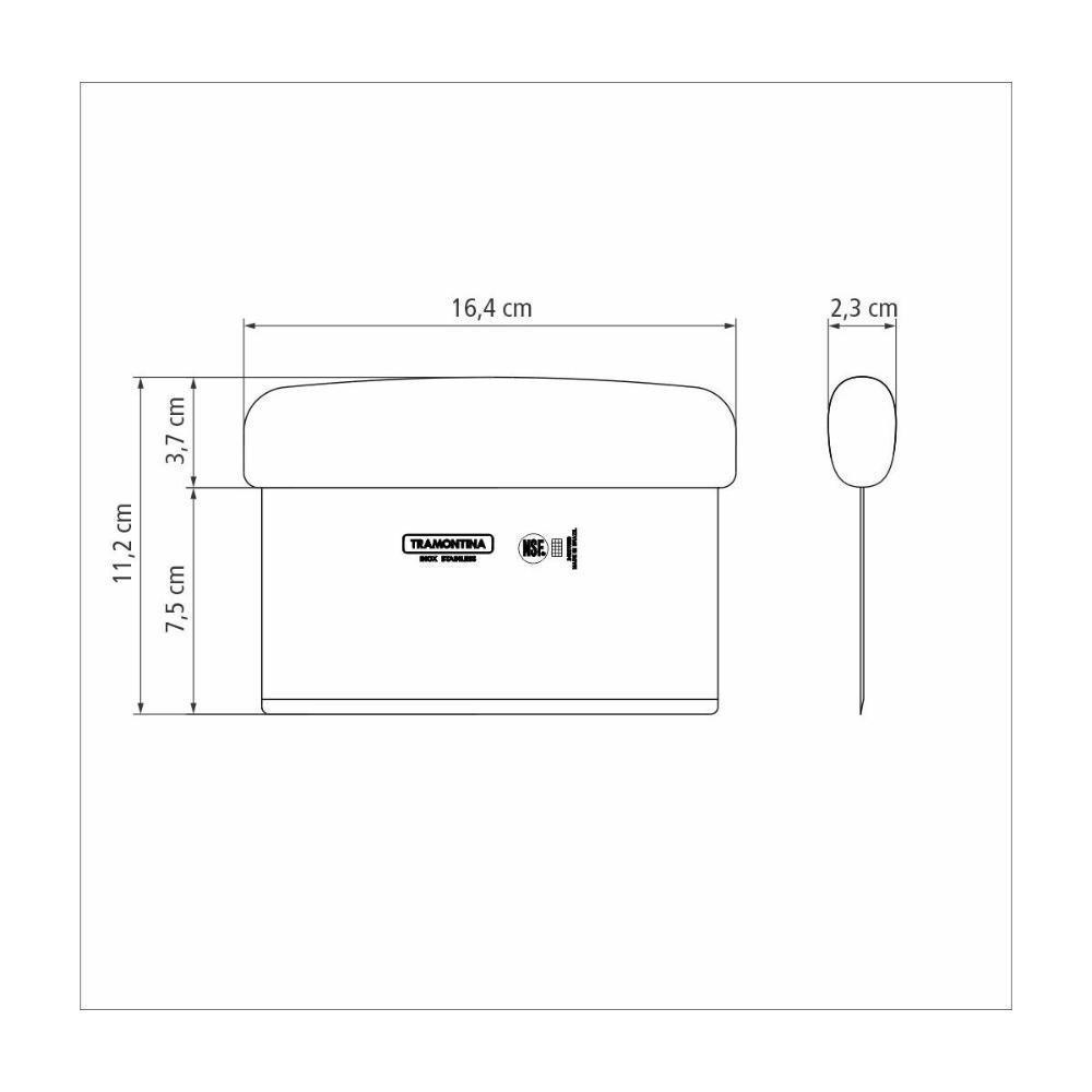 Raspador 4x6 Tramontina Profissional Com Lâmina Em Aço Inox E Cabo De Polipropileno Branco - 9