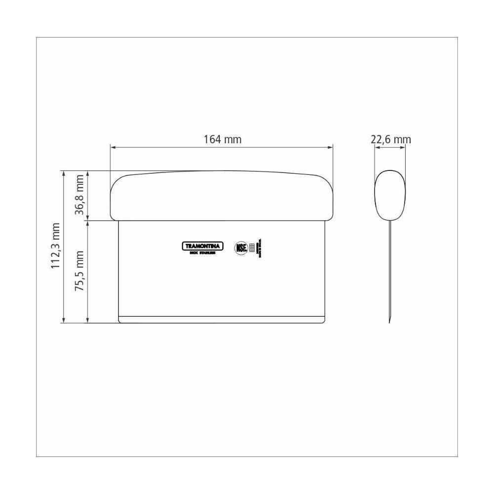 Raspador 4x6 Tramontina Profissional Com Lâmina Em Aço Inox E Cabo De Polipropileno Branco - 10