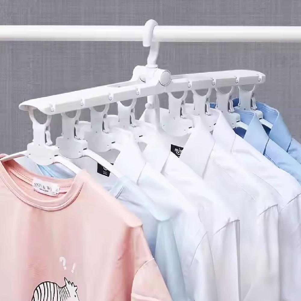 Cabide Organizador Magico 8 Em 1 Triplica Guarda Roupa Multiplica Espaco Giratorio - 5