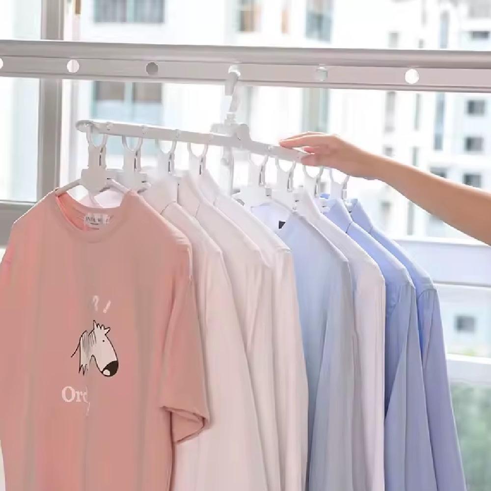 Cabide Organizador Magico 8 Em 1 Triplica Guarda Roupa Multiplica Espaco Giratorio - 6