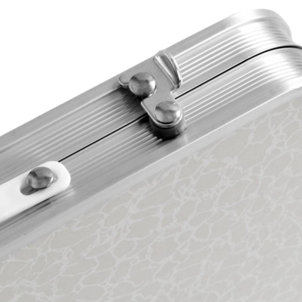Mesa Notebook Vira Maleta Suporte Estudo Laptop Dobravel Aluminio Tampo Mdf Cama Camping Sofa - 3