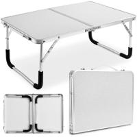 Mesa Notebook Vira Maleta Suporte Estudo Laptop Dobravel Aluminio Tampo Mdf Cama Camping Sofa - 2