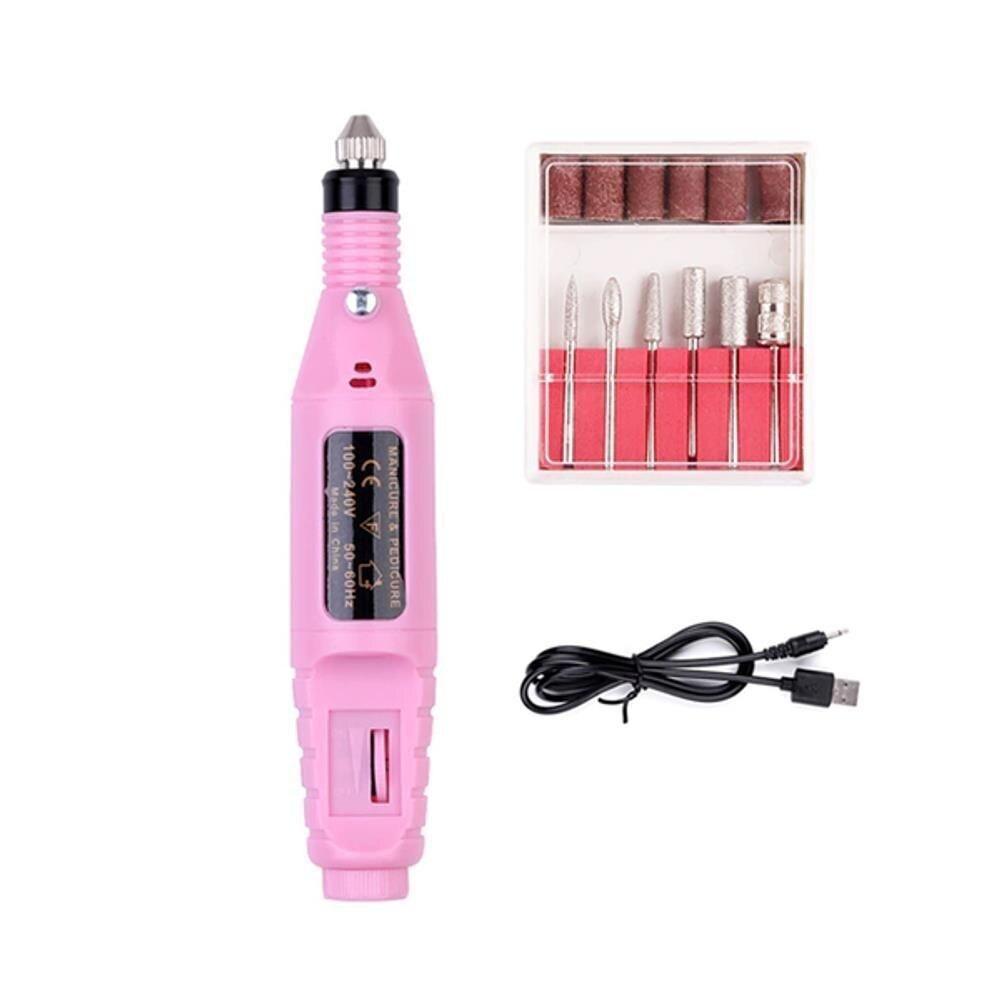 Lixadeira Unha Eletrica 12 Acessorios Profissional Lixa Automatica Manicure Pedicure Lixador Kit Gel Nail Design - 6