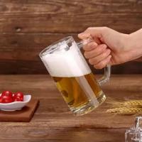 Kit Caneca Chopp Campainha Chama Sino Vidro Premium Copo Cerveja 450ml Para Momentos De Diversao - 3