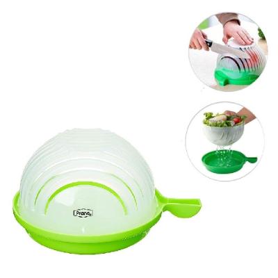 Tigela Secador Cortador Salada Frutas Legumes 2 Em 1 Pote Escorredor Bowl Corta