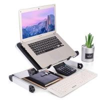 Mesa Notebook Dobravel Aluminio Multifuncional Suporte Ajustavel Articulavel 360 Mousepad - 2