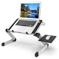 Mesa Notebook Dobravel Aluminio Multifuncional Suporte Ajustavel Articulavel 360 Mousepad - 5