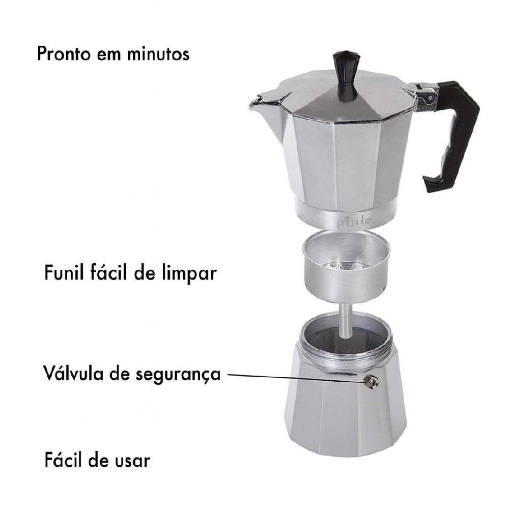 Cafeteira Italiana Grande 12 Xicaras Cafe Expresso Long Manual Moka Premium Em Aluminio Camping Coffe 600ml - 8
