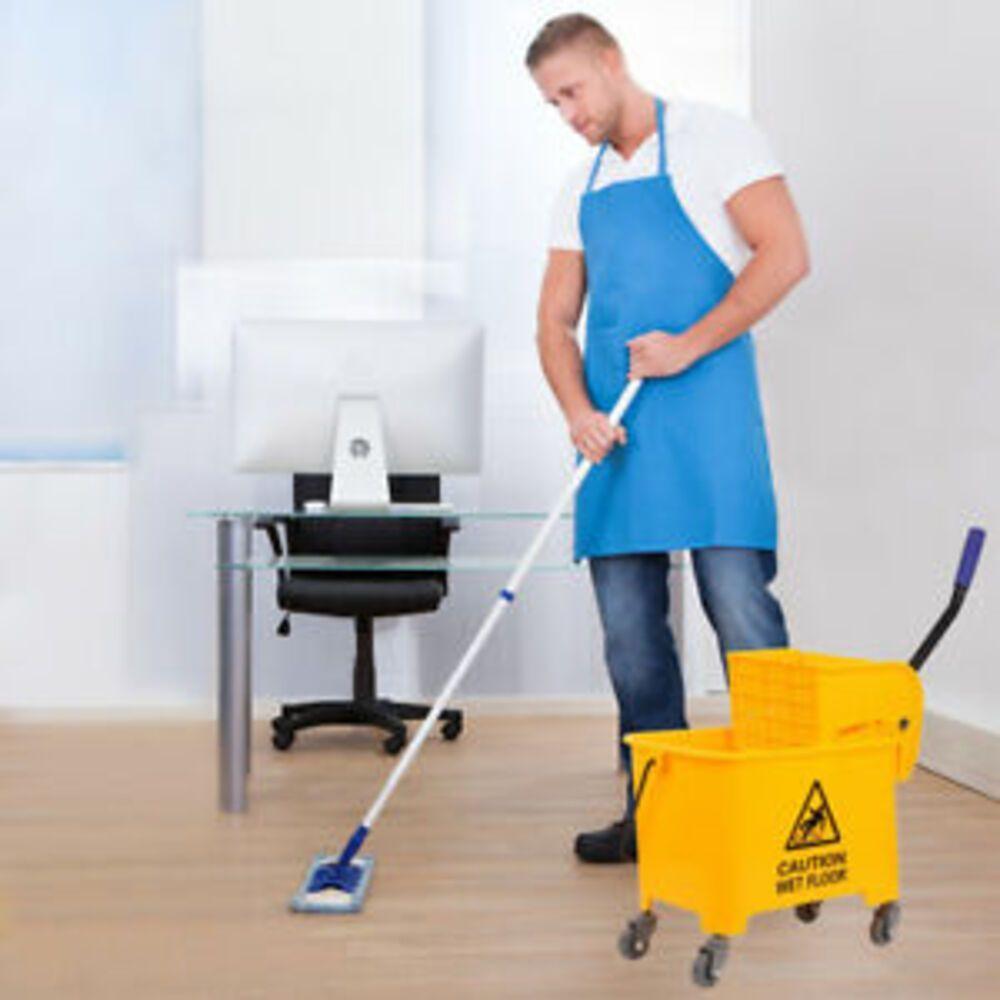 Carrinho Balde Espremedor De Limpeza Mop Profissional Industrial Amarelo - 5