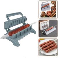 Maquina Espetinho Kafta Kebab Forma Guia Carnes Vegetais Prensa Grande Forma Profissional Churrasco Portatil - 1