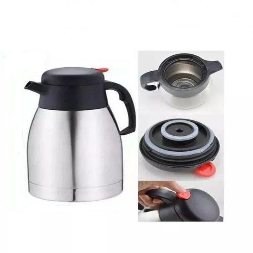 Garrafa Termica Inox Jarra Bule Cafe Cha Isotermica Grande 1500ml Tipo Jarra 1.5l Quente Gelada Bebida - 2