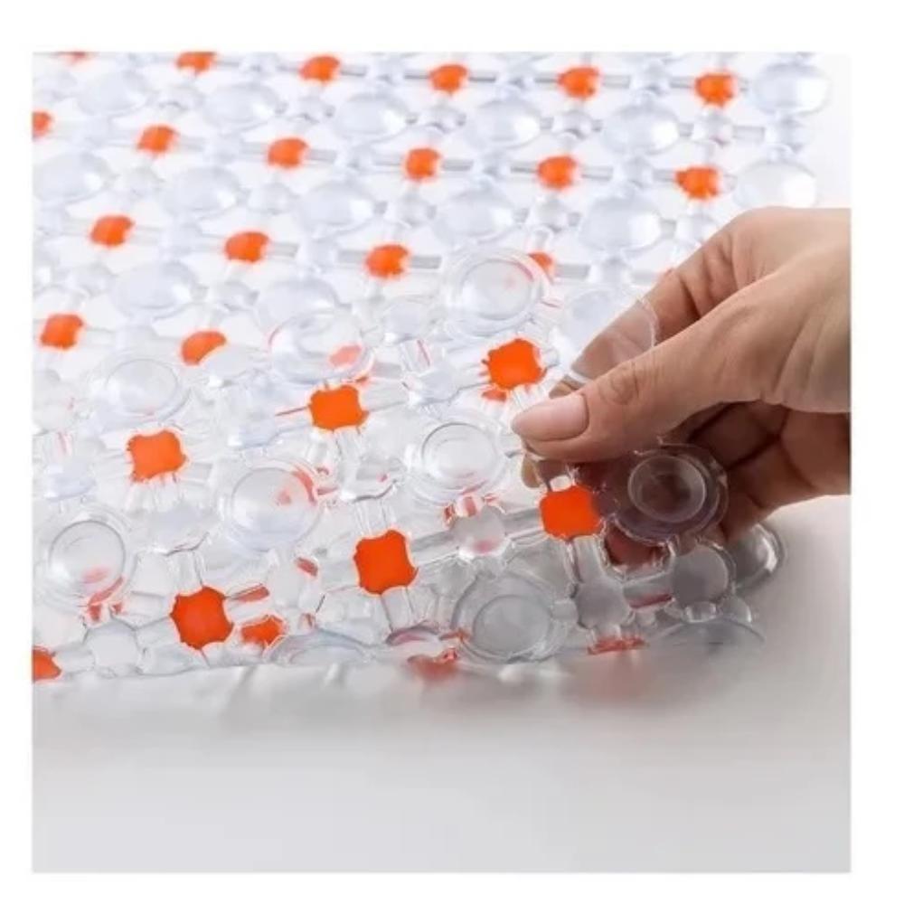 Tapete Box Chuveiro Antiderrapante Chao Banho Banheiro Grande Pvc Ventosas Higienico Massagem - 2