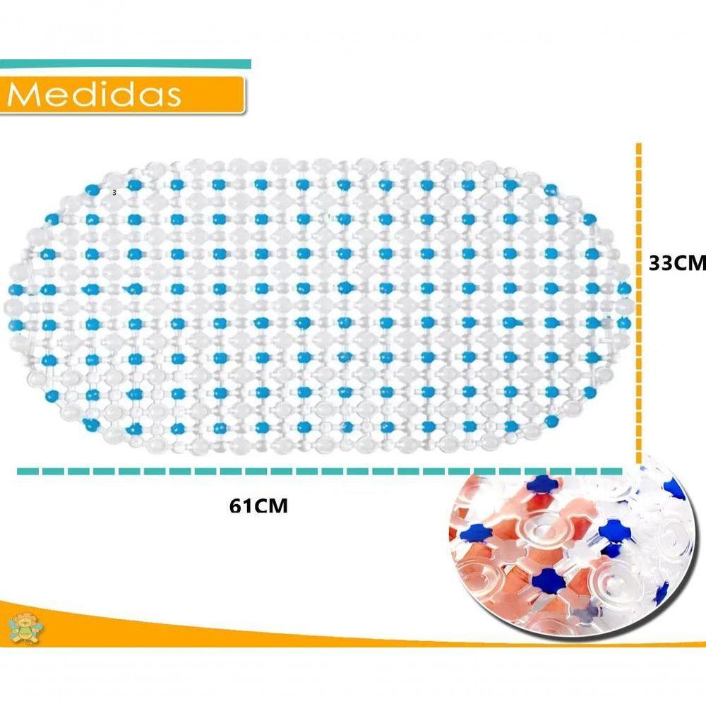 Tapete Box Chuveiro Antiderrapante Chao Banho Banheiro Grande Pvc Ventosas Higienico Massagem - 8