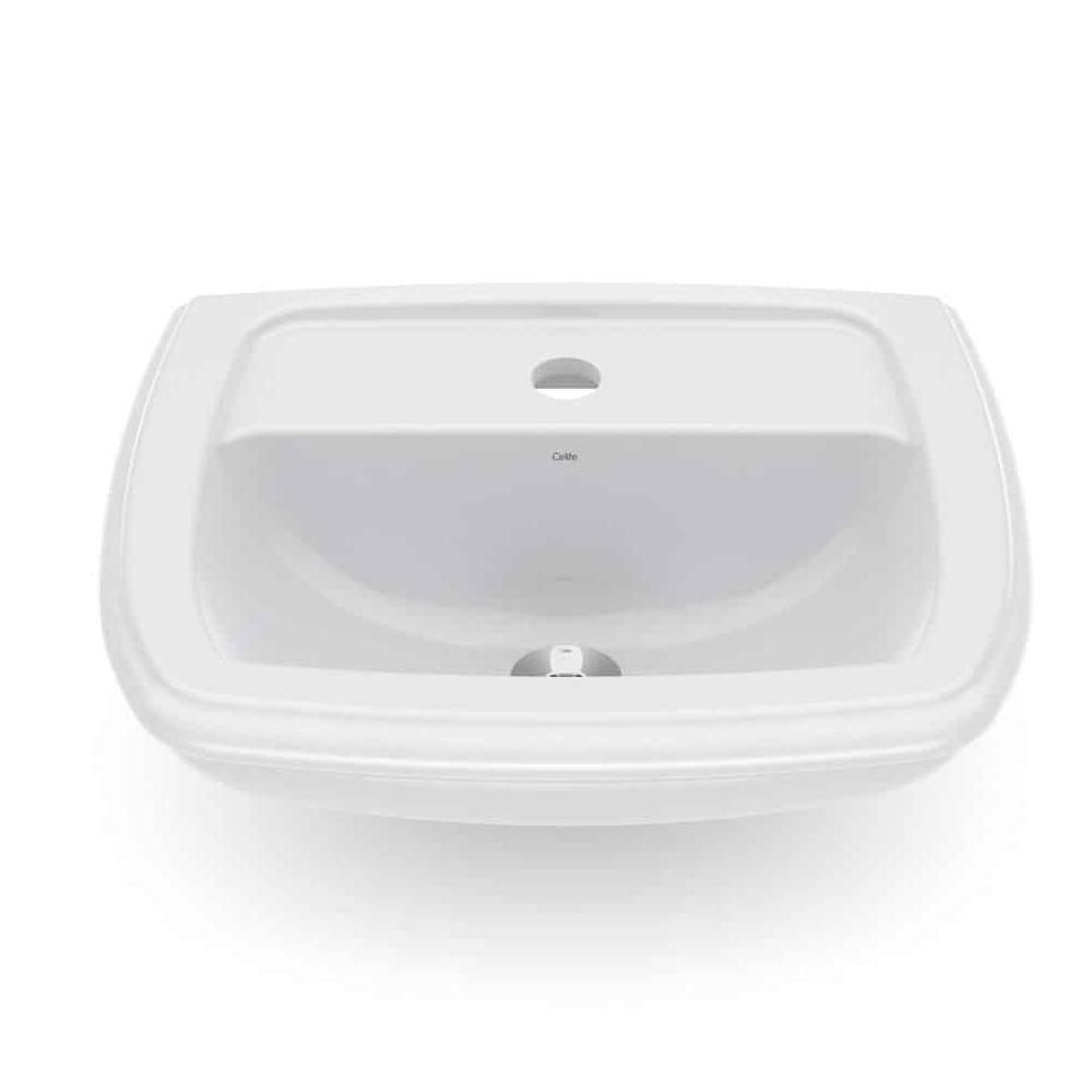 Lavatório Para Coluna 52x43cm Fcsl Fit Cinza E Prata - 1660060771300 - Celite - 2