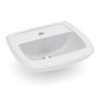 Lavatório Para Coluna 52x43cm Fcsl Fit Cinza E Prata - 1660060771300 - Celite - 1