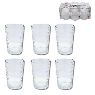 Kit Jogo 6 Copo Vidro Bebidas Agua Suco Cerveja Drinks 200ml Diamond Bar Restaurante Baixo