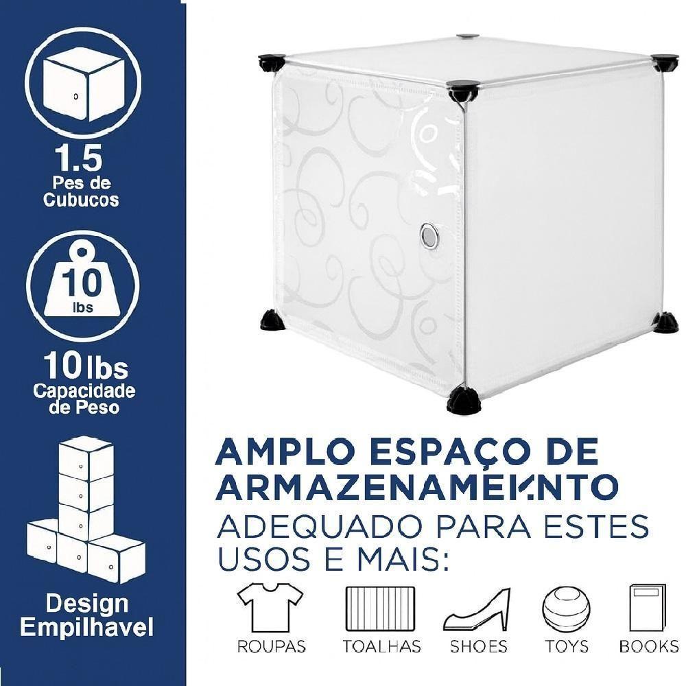 Organizador De Brinquedos E Sapateira Guarda Roupa Modular 6 Portas Armario Portatil Lavanderia Estante Multiuso Luxo - 5