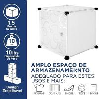 Organizador De Brinquedos E Sapateira Guarda Roupa Modular 6 Portas Armario Portatil Lavanderia Estante Multiuso Luxo - 5