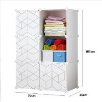 Organizador De Brinquedos E Sapateira Guarda Roupa Modular 6 Portas Armario Portatil Lavanderia Estante Multiuso Luxo - 9