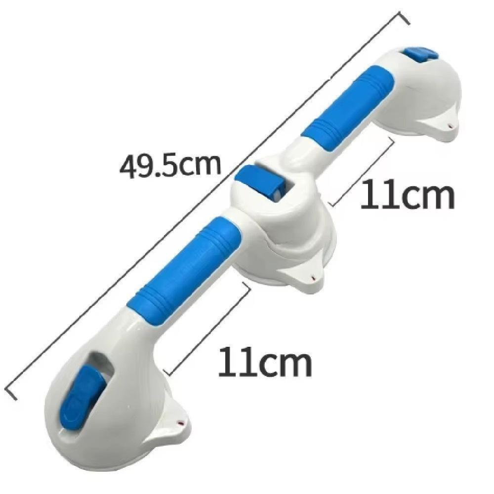 Barra Apoio Tripla Suporte Banheiro Deficiente 2 Em 1 Ventosas Resistente Alca Banho Idoso Ventosa Articulada Portatil - 9