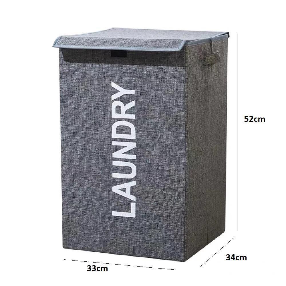 Cesto Roupa Suja Organizador Multiuso Dobravel Roupeiro Lavanderia Quarto Banheiro Com Tampa - 7