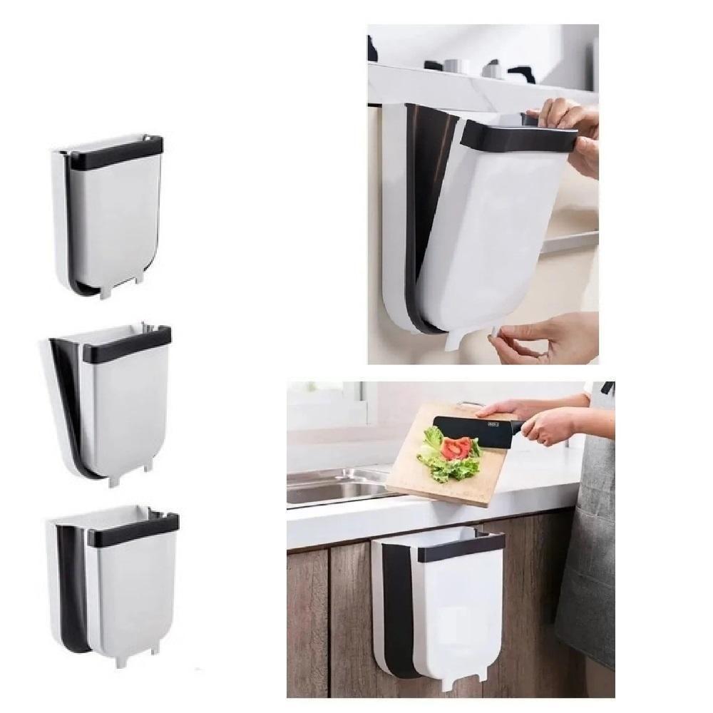 Lixeira Armario Suporte Porta Saco Lixo Cozinha Dobravel Cesto Retratil Pia Gaveta - 1