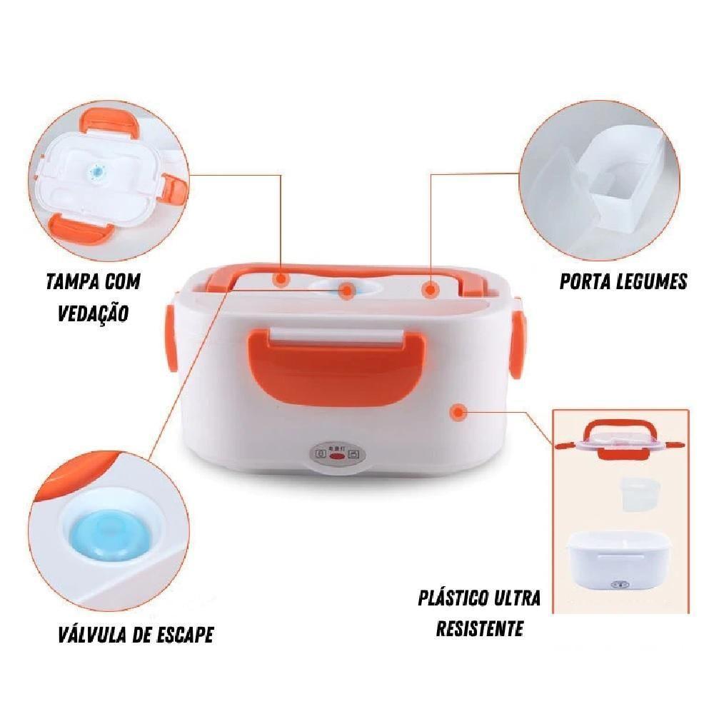 Marmita Eletrica Automatica Bivolt Casa Escritorio Lancheira Termica Domestica Com Divisorias Lunch Box 110v 220v - 7