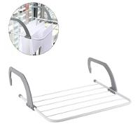 Varal Portatil De Porta Janela Sacada Apartamento Suporte Seca Roupa Dobravel 5 Varetas Pratico Metalico Branco - 1