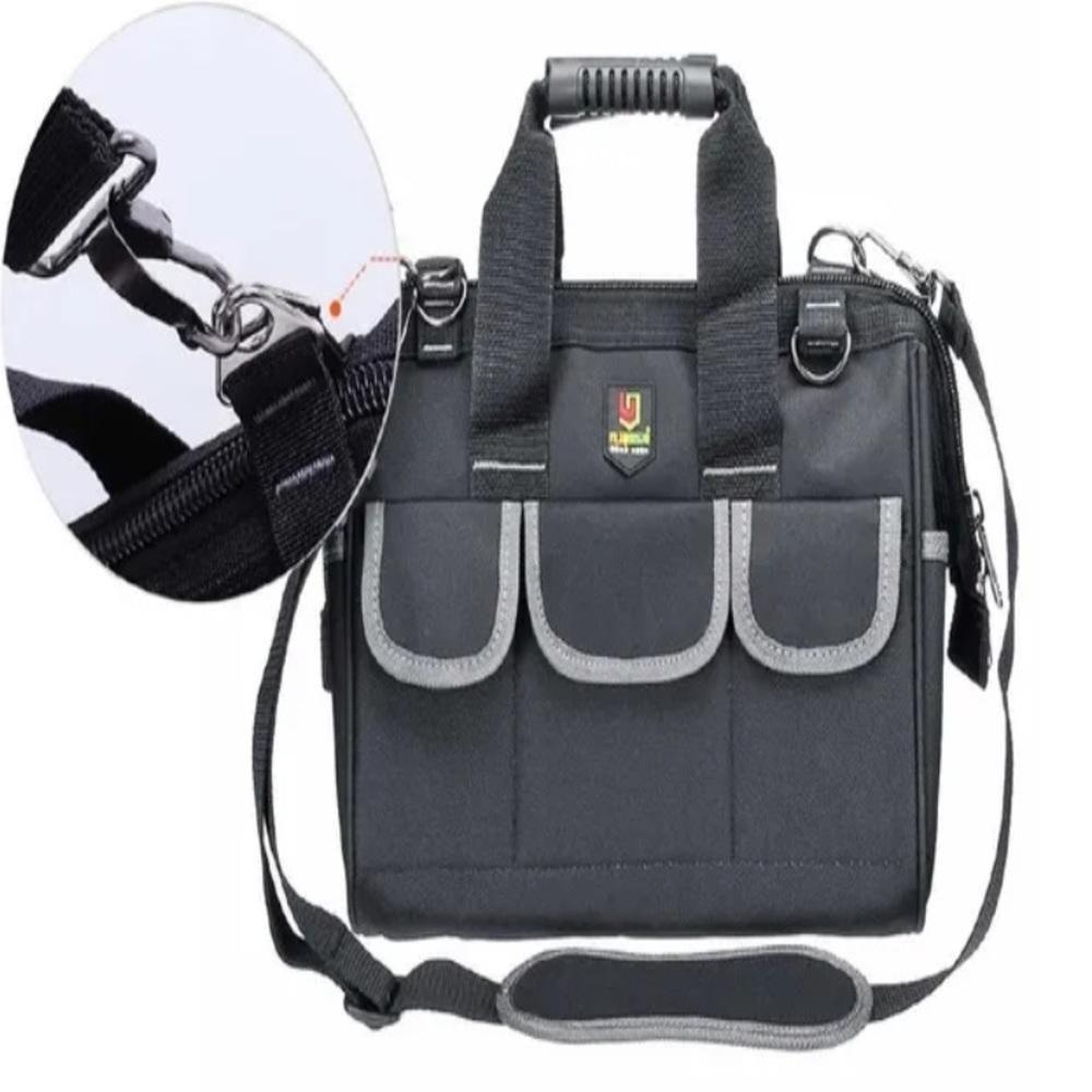 Bolsa Ferramentas Mochila Eletricista Mala Maleta Ombro 13 Bolsos Organizador Reforcado Multiuso - 3