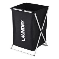 Cesto Roupa Suja Cromado Desmontavel Organizador Lavanderia Multiuso Banheiro Guarda Tudo Compacto - 1