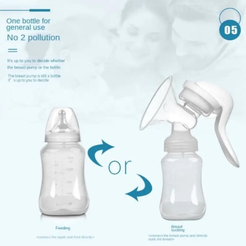 Extrator Leite Materno Bomba Mamadeira Tira Leite Extratora Mama Coletor Alimento Manual Bebe Bpa Free Portatil - 3