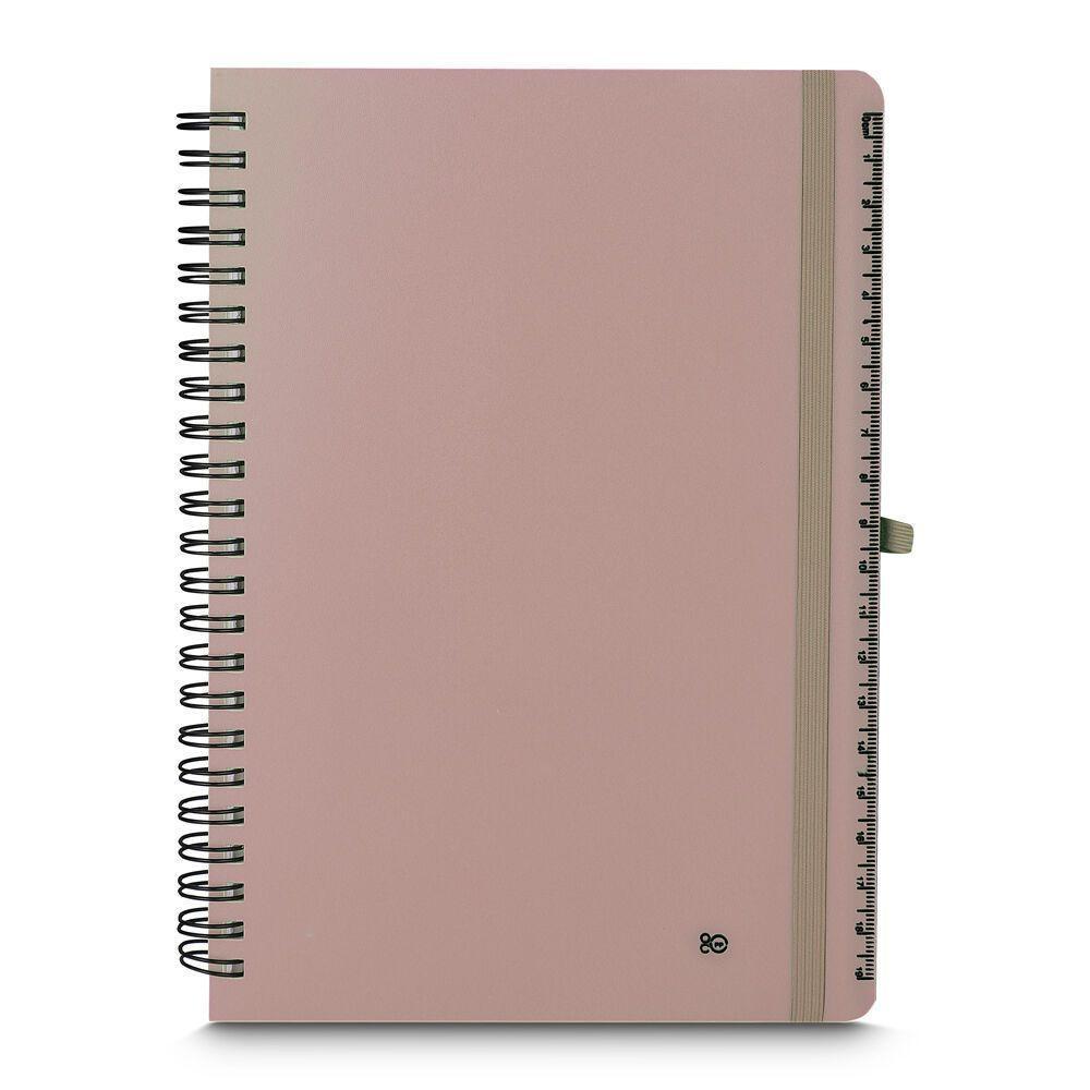 Caderno Elegante Bege Com Porta-caneta - 70 Folhas Para Criatividade E Organização - 1