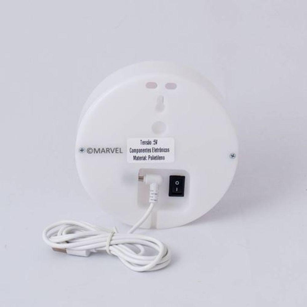 Luminária Led Circular Usb Do Capitão América - Iluminação Heroica Em Seu Ambiente! - 4