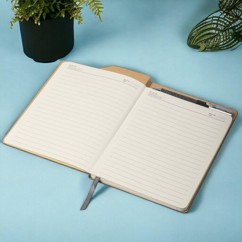 Caderno Elegante Com Capa Dura - Folhas Pautadas Em Tom De Cinza Para Organizar Ideias - 2