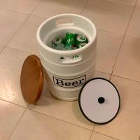 Cooler Elegante 28l Com Tampo De Madeira - Praticidade E Estilo Para Festas E Eventos