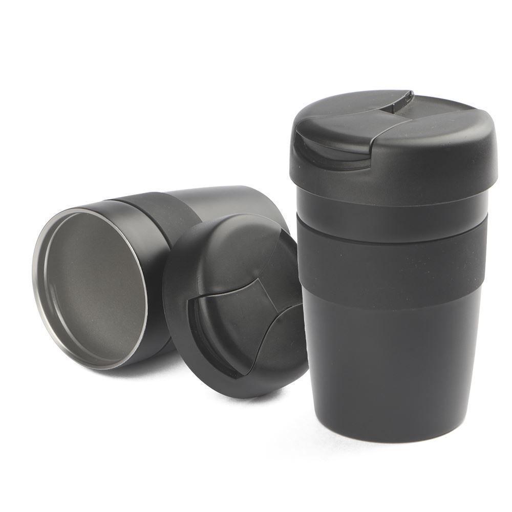 Copo Térmico Preto 400ml - Estilo Sofisticado E Praticidade Para Seu Dia A Dia - 4