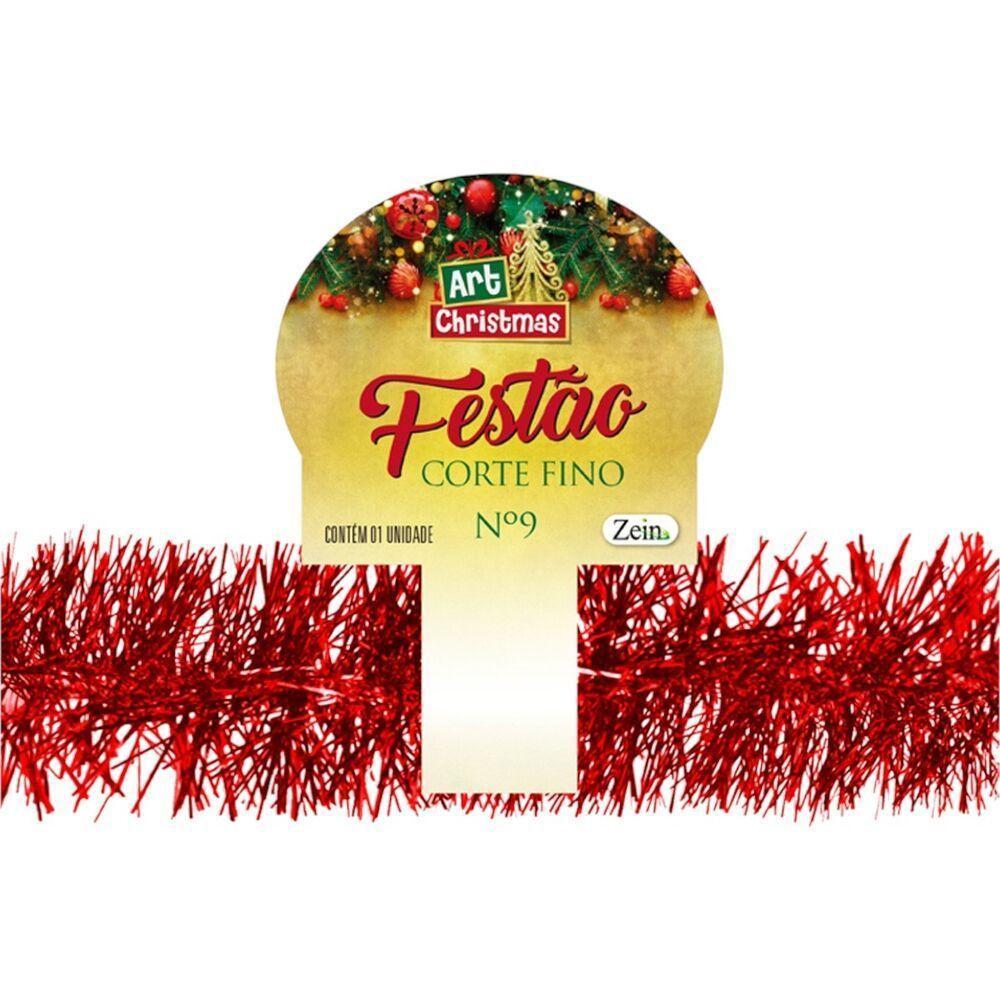 Fita Metalizada Vermelha - Toque De Elegância Para Sua Decoração De Natal - 3