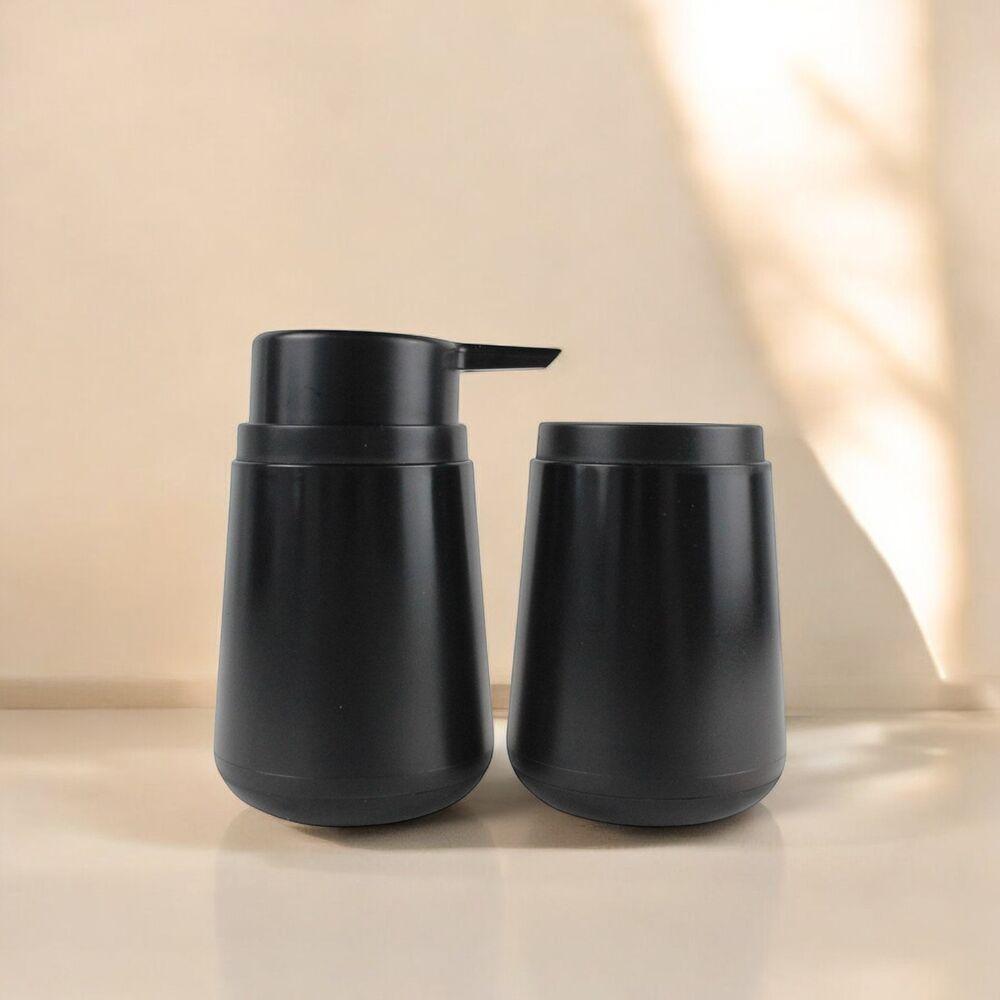 Conjunto Elegante De Acessórios De Banheiro Preto Acqua - 2 Peças Modernas E Funcionais - 2