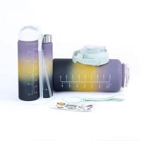 Conjunto Elegante De 3 Garrafas Verde Claro – Hidratação Com Estilo E Frescor! - 1