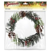 Guirlanda Natalina Charmosa Com Pinhas - 19cm Para Decoração Festiva E Aconchegante - 3